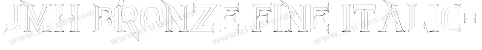 JMH Bronze Fine Italic字体转换
